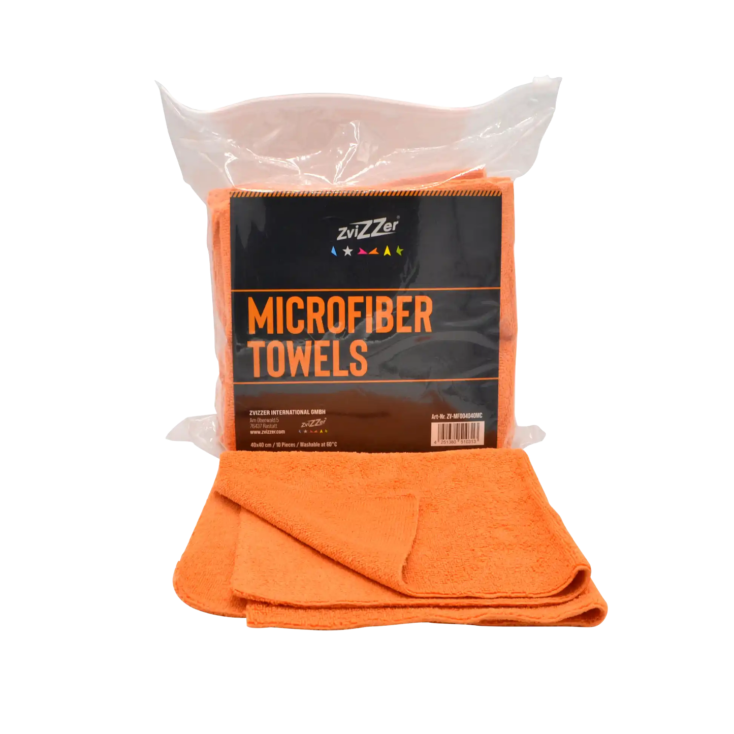 Zvizzer Medium Cut microfibre cloth - orange - pack of 10