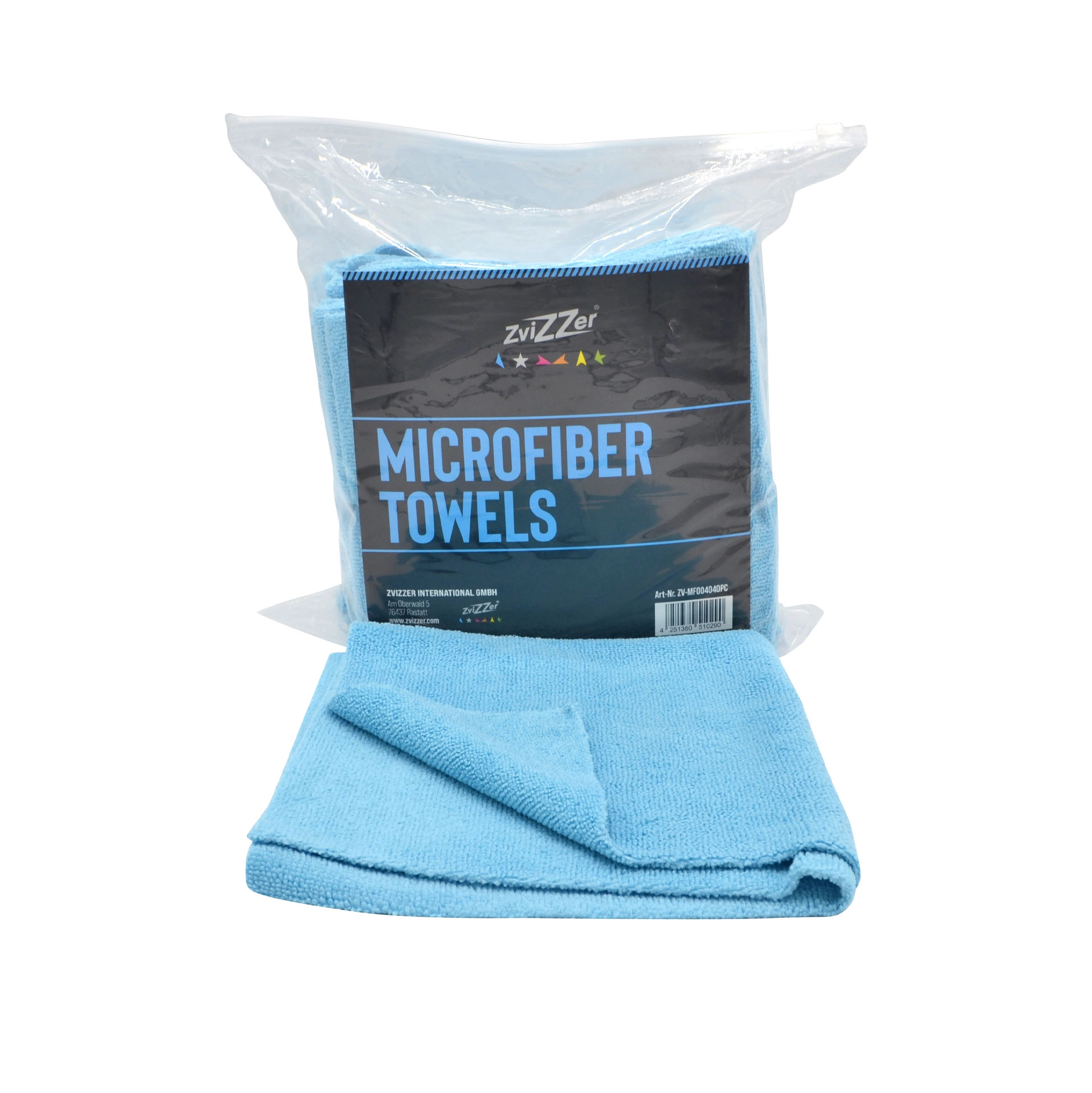 Zvizzer Pre Cut microfibre cloth - blue - pack of 10