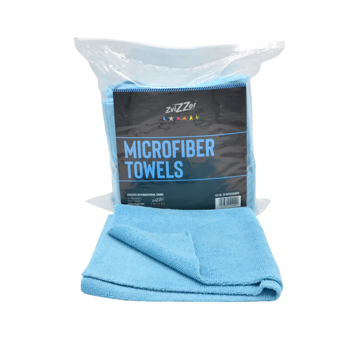 Zvizzer Pre Cut microfibre cloth - blue - pack of 10