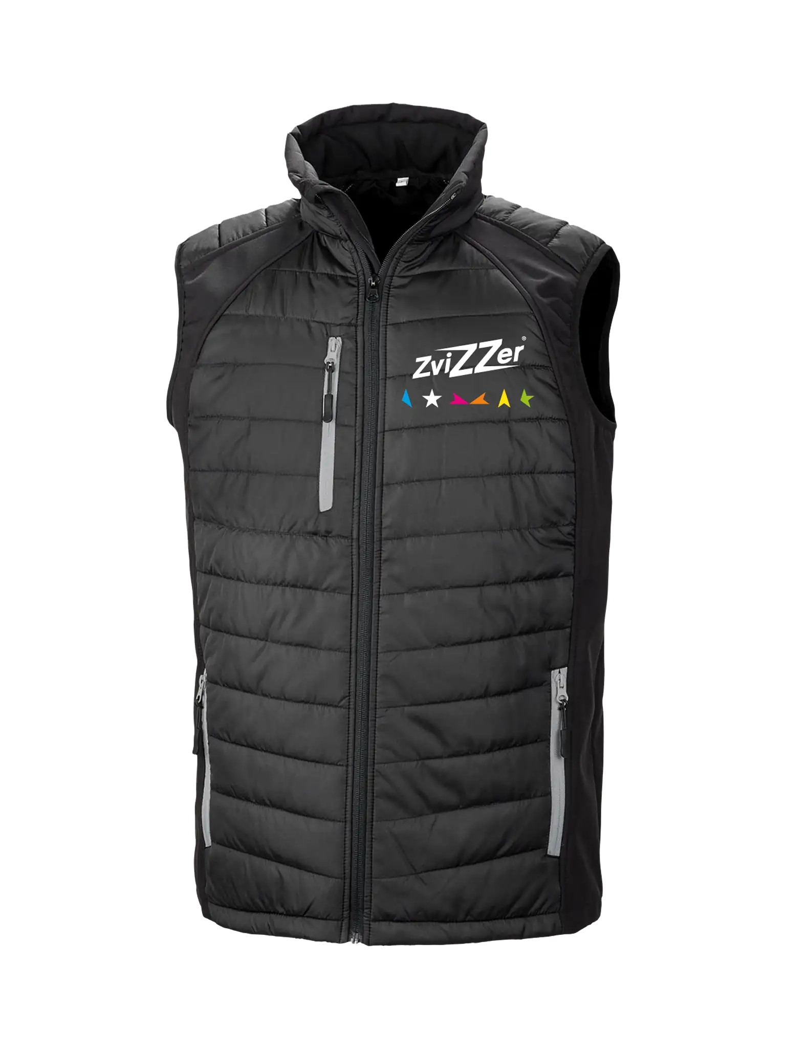 Zvizzer Black Padded Softshell Gilet Unisex) - S (Chest 39")